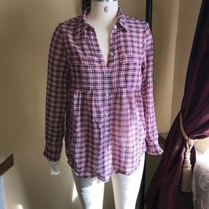 Joie plaid silk shirt